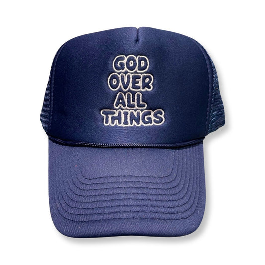 Guy Benson Collection God Over All Things Snapback Hat -Navy/White