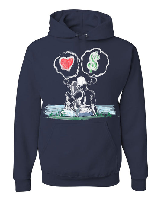 Guy Benson Collection Love Vs Money Hoodie -Navy Blue