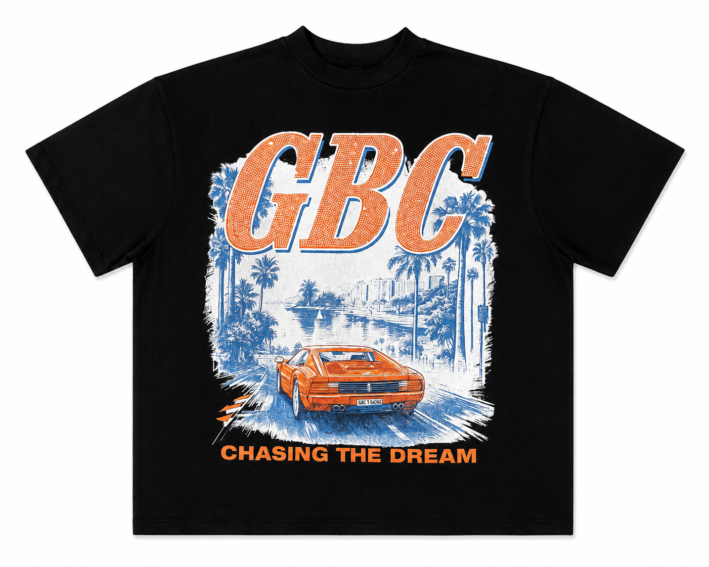 Guy Benson Collection "Chasing The Dream" Rhinestone T-Shirt -Black