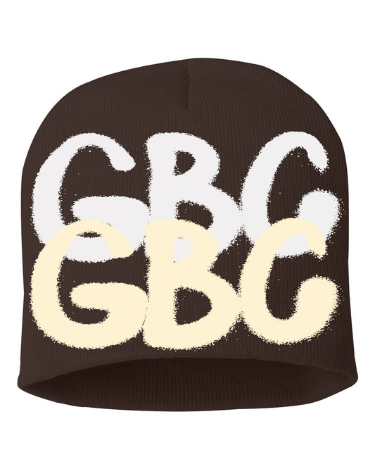 Guy Benson Collection "GBC" Knitted Beanie -Brown/White/Tan
