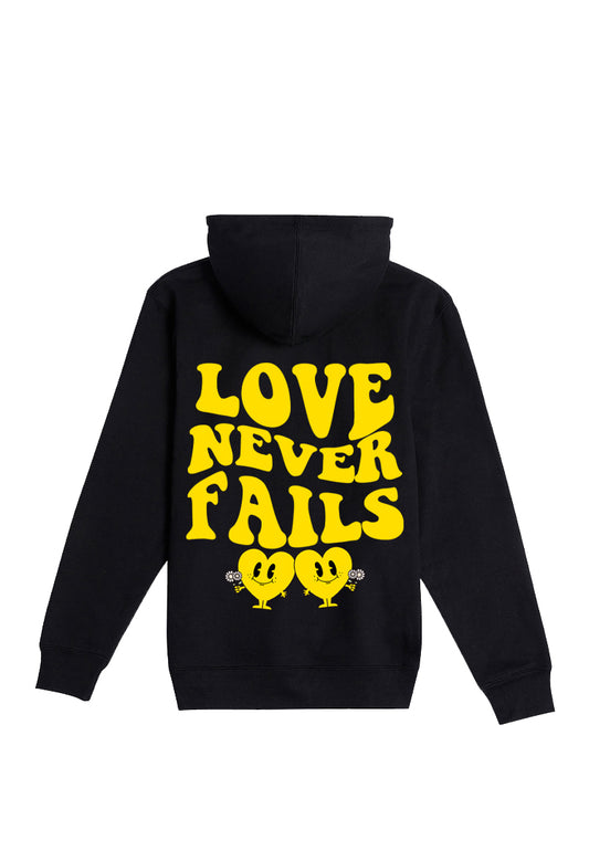 Guy Benson Collection Love Never Fails Hoodie -Black/Yellow