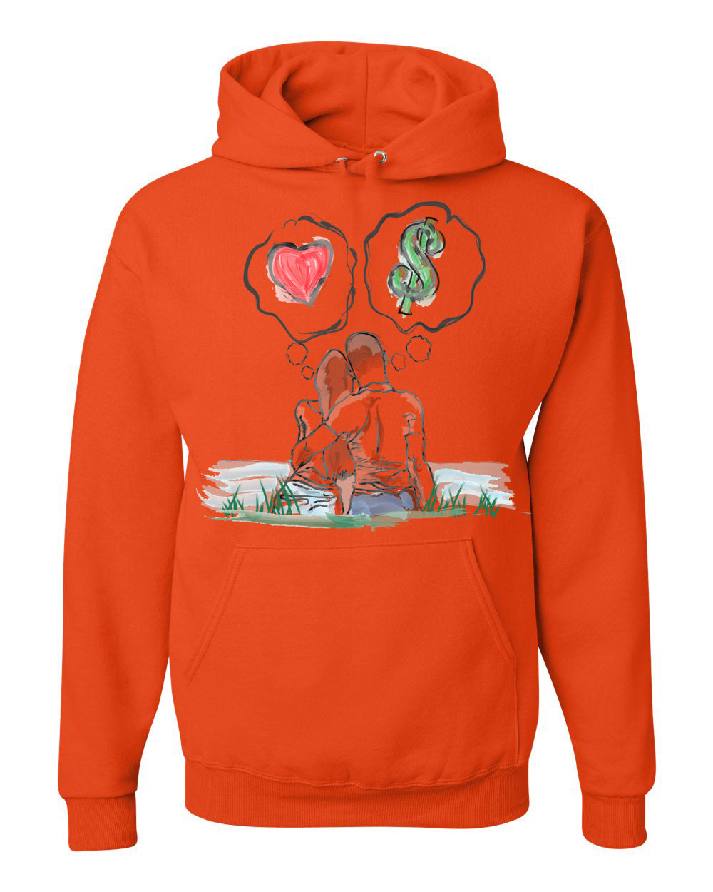 Guy Benson Collection Love Vs Money Hoodie -Orange