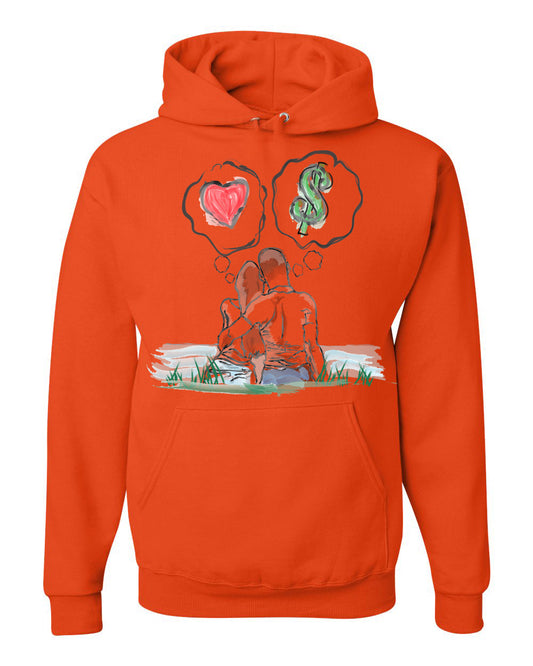 Guy Benson Collection Love Vs Money Hoodie -Orange