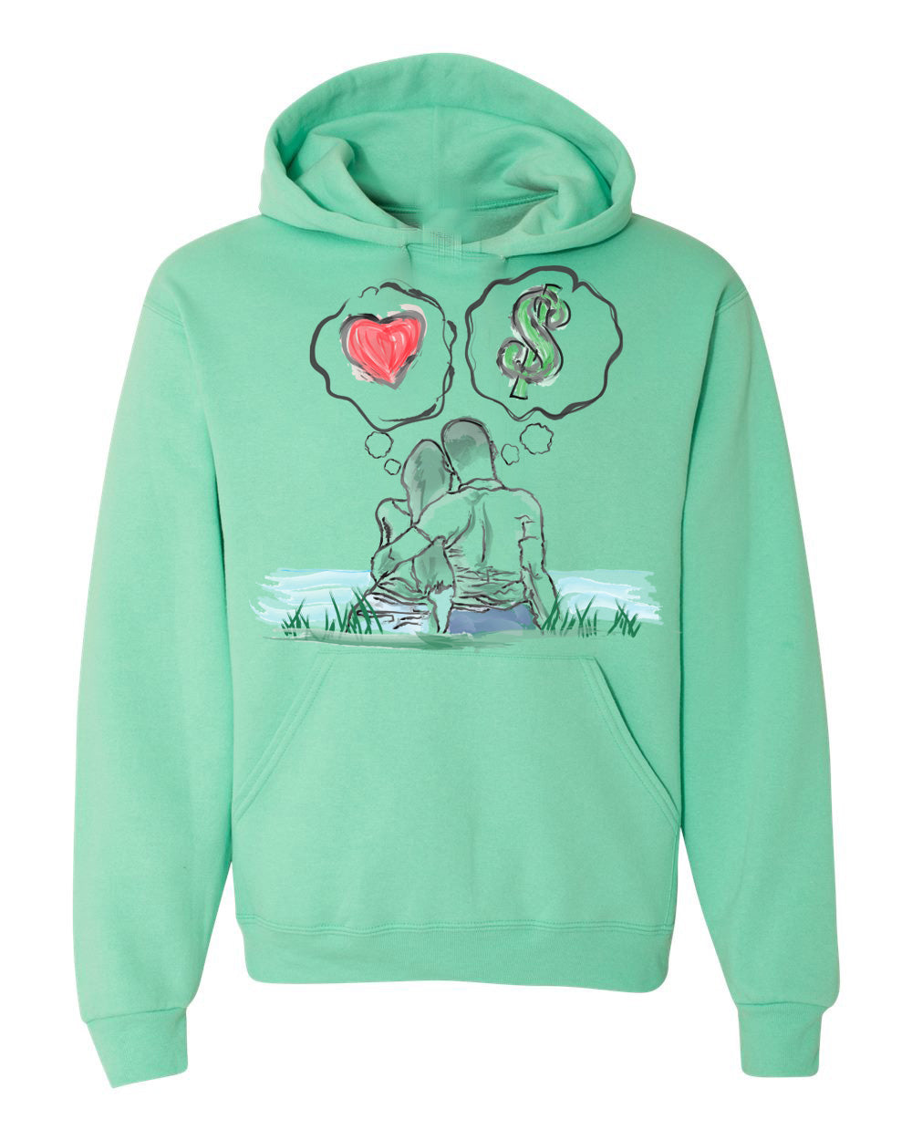 Guy Benson Collection Love Vs Money Hoodie -Mint
