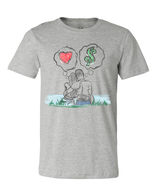 Guy Benson Collection Love Vs Money T-Shirt -Grey