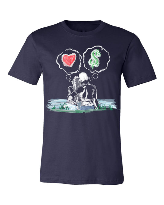 Guy Benson Collection Love Vs Money T-Shirt -Navy