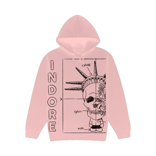Indore Collection Baby Liberty Chalk Hoodie - Pink