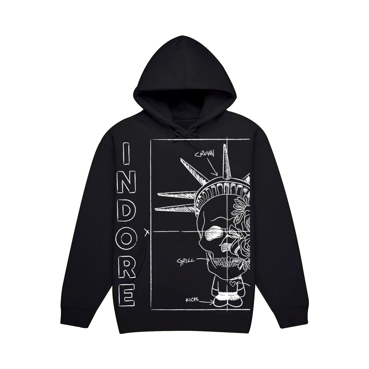 Indore Collection Baby Liberty Chalk Hoodie -Black