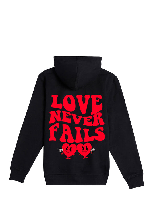 Guy Benson Collection Love Never Fails Hoodie -Black/Red