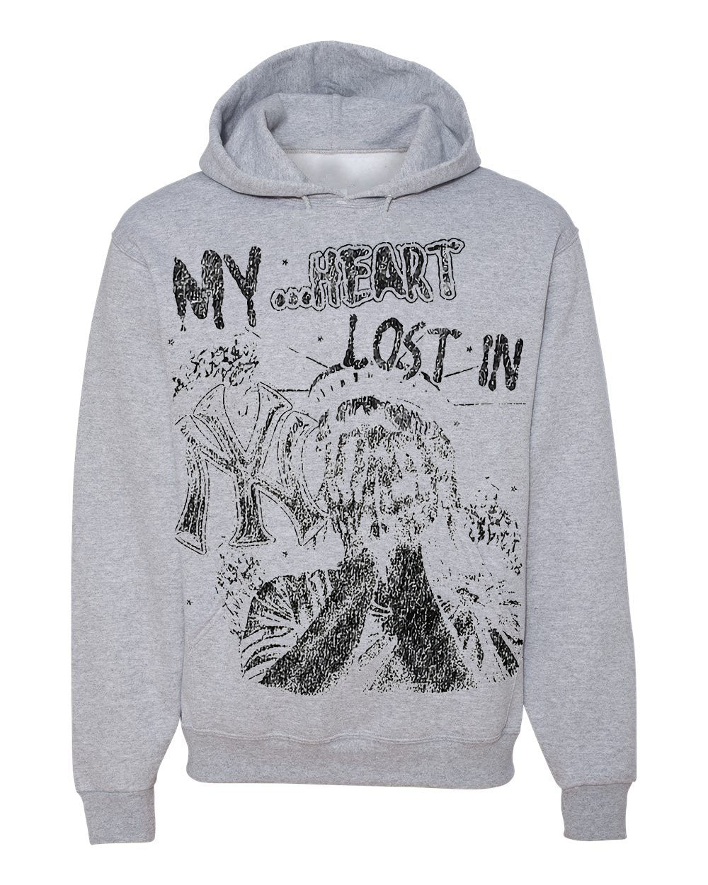 INDORE COLLECTION MY HEART HOODIE - GREY