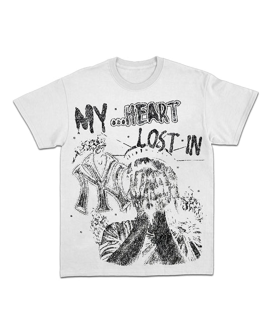INDORE COLLECTION MY HEART T-SHIRT - WHITE