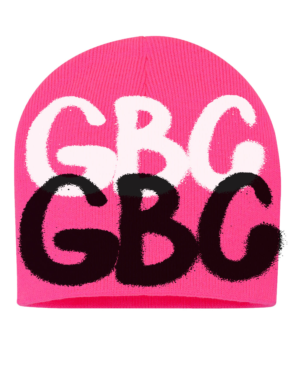 Guy Benson Collection "GBC" Knitted Beanie -Pink/White/Black