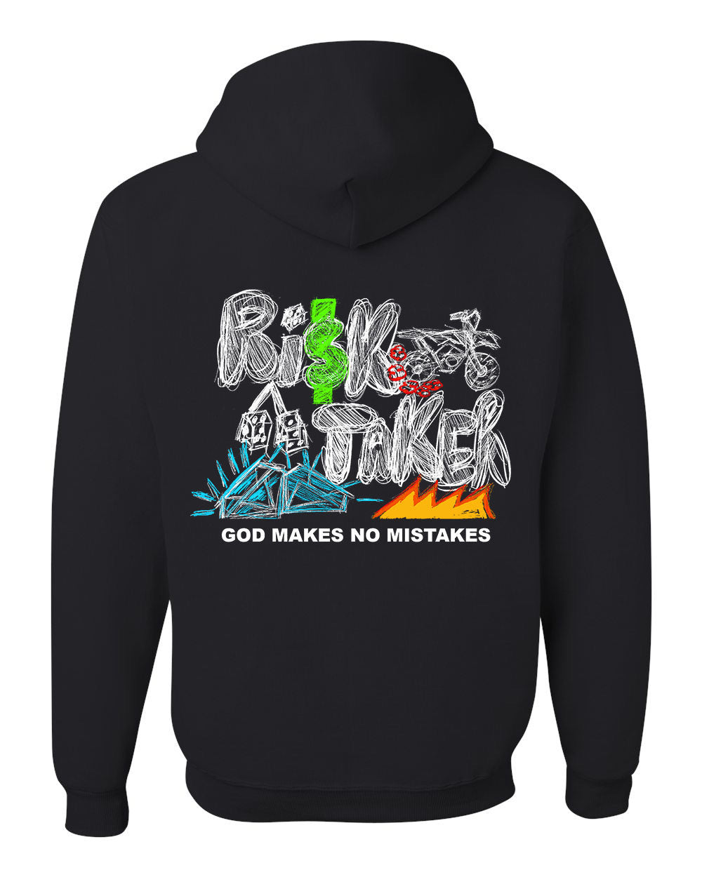 Indore Collection Risk Taker Lifestyle Hoodie -Black