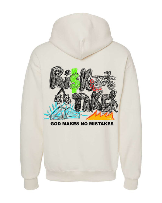 Indore Collection Risk Taker Lifestyle Hoodie -Cream