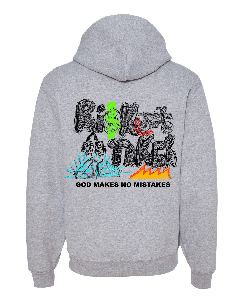 Indore Collection Risk Taker Lifestyle Hoodie -Grey