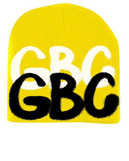 Guy Benson Collection "GBC" Knitted Beanie -Yellow/White/Black
